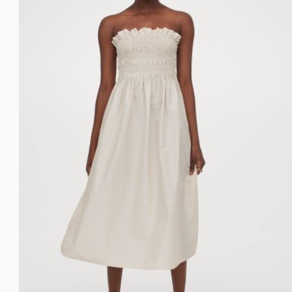 H&M smocked bodice midi dress, Brand new